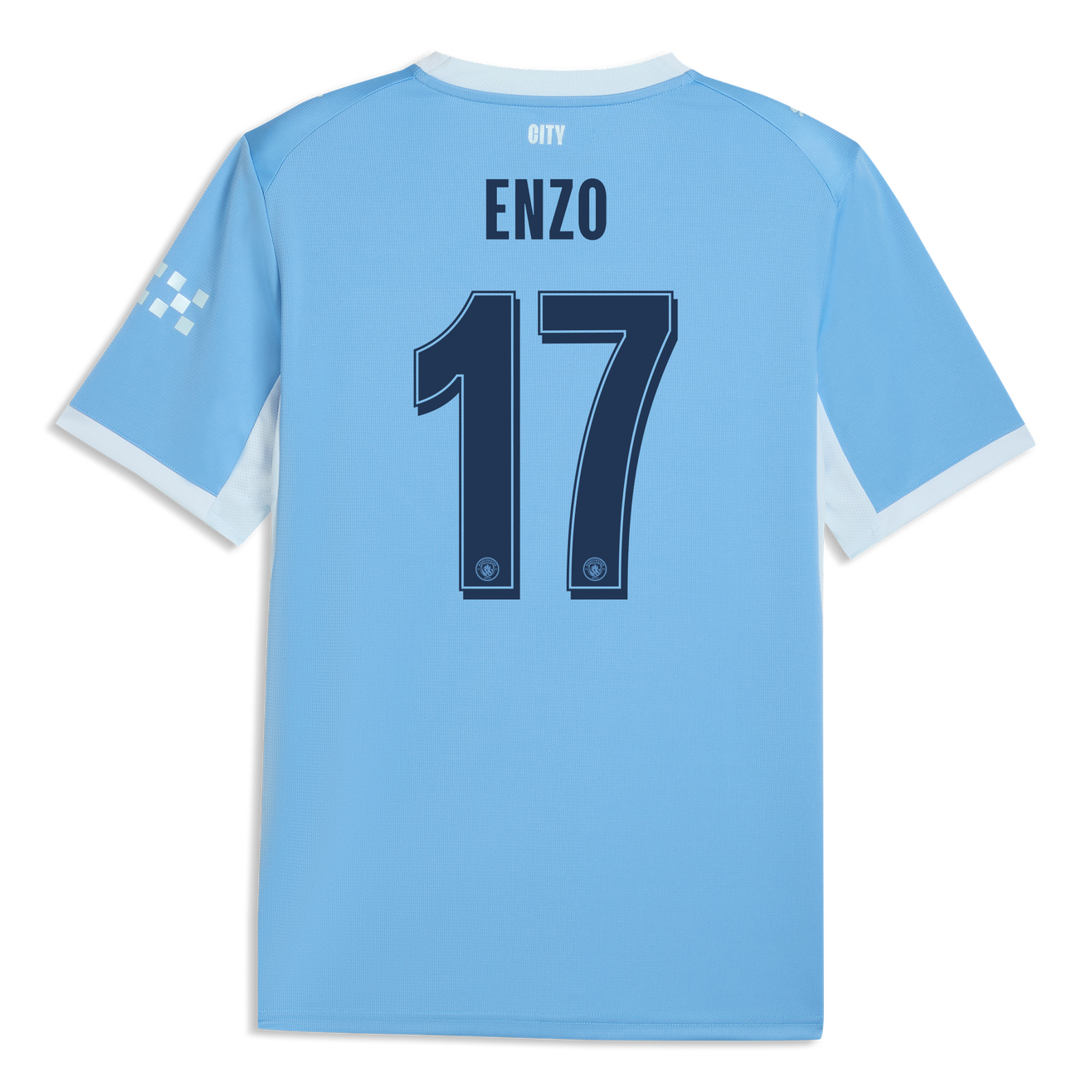 Manchester City Home Jersey 2026 27 With ENZO 17 Printing - Men's Edition Image