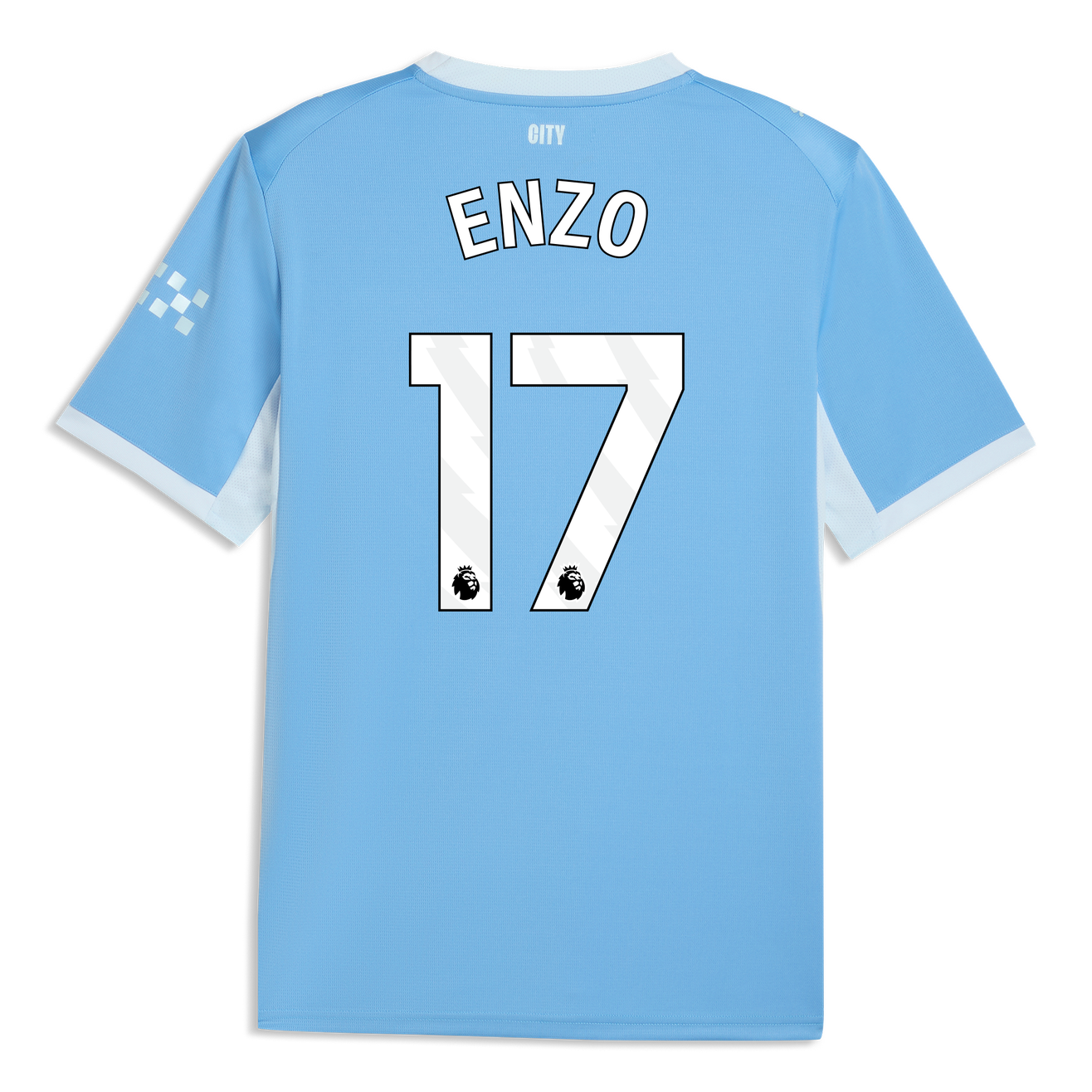 Manchester City Home Jersey 2026 27 With ENZO 17 - Youth's Edition Image
