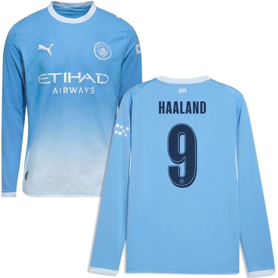 Manchester City League Long Sleeves HAALAND 9 Home Champions Kit 2026/27 - Erling Haaland Jersey