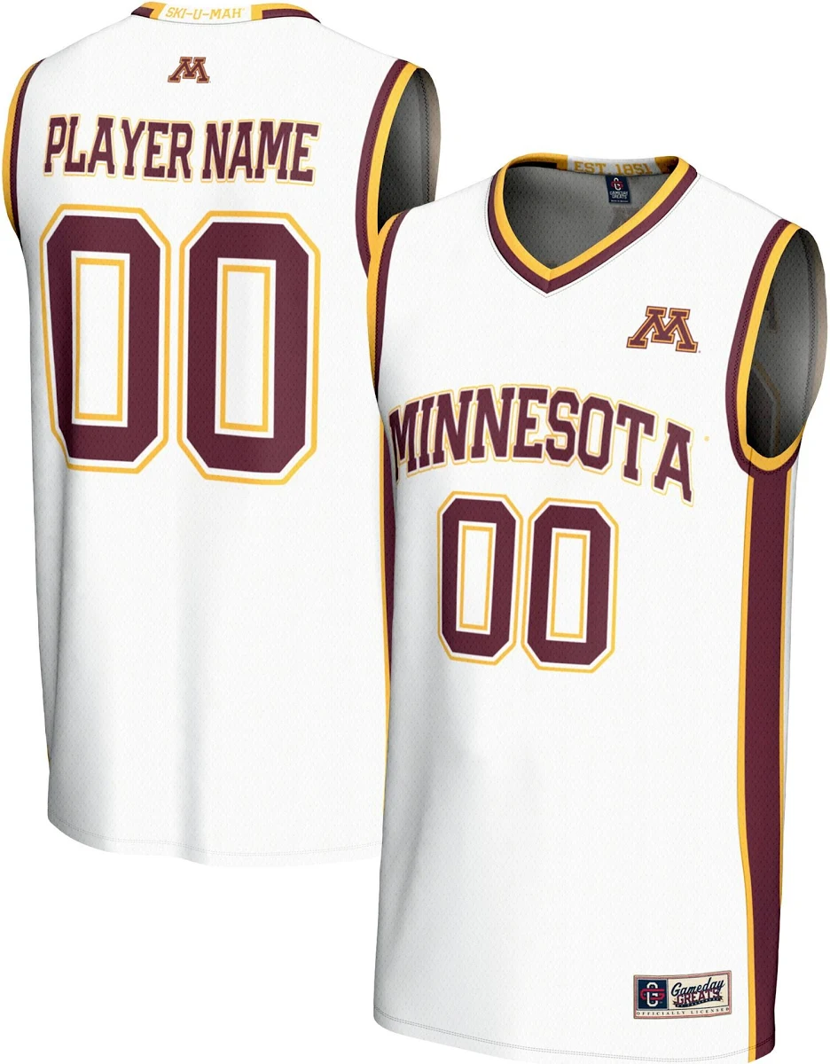Women's Minnesota Golden Gophers GameDay Greats NIL Pick-A-Player Lightweight Men's Basketball Jersey - White
