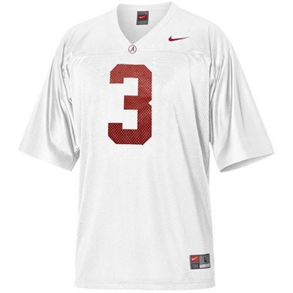 Alabama Crimson Tide Trent Richardson Stitch #3 Men White  Apparel-ProGear Kits