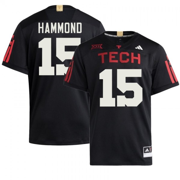Texas Tech Raiders Will Hammond Stitch #15 Men Red Black Uniform-ProGear Kits