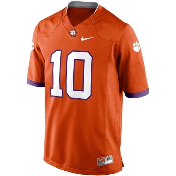 Clemson Tigers Tajh Boyd Stitch #10 Men Orange  Uniform-ProGear Kits
