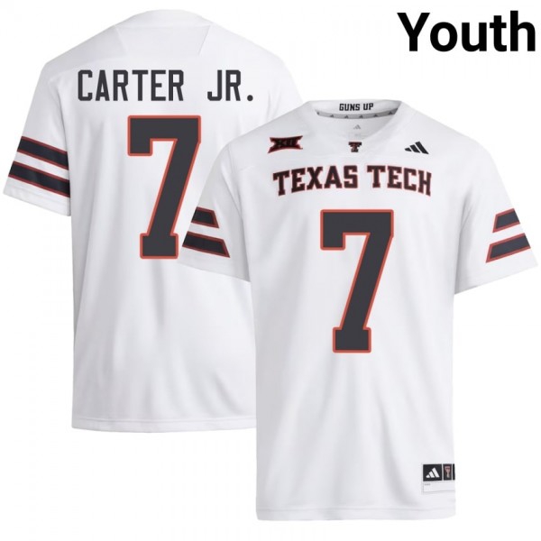 Texas Tech Raiders Terrance Carter Jr. Stitch #7 Youth Red White Kit-ProGear Kits