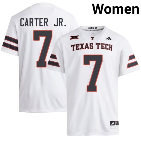 Texas Tech Raiders Terrance Carter Jr. Stitch #7 Women Red White Kit-ProGear Kits