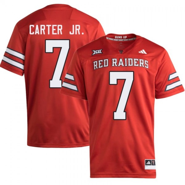 Texas Tech Raiders Terrance Carter Jr. Stitch #7 Men Red Red Kit-ProGear Kits
