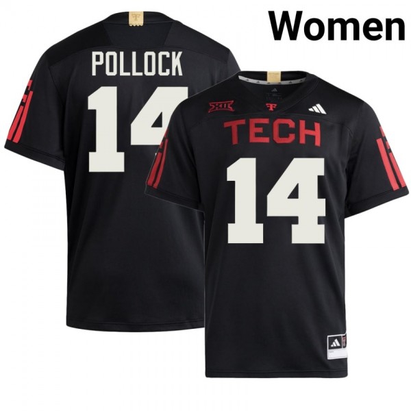 Texas Tech Raiders Brice Pollock Stitch #14 Women Red Black Apparel-ProGear Kits