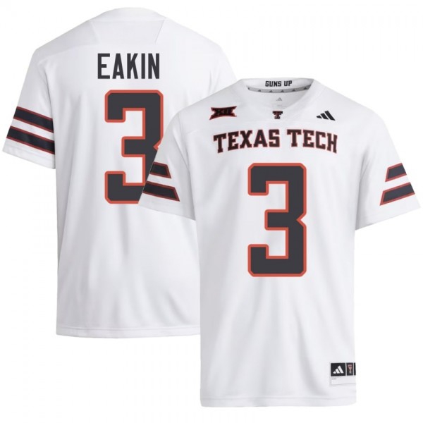 Texas Tech Raiders Coy Eakin Stitch #3 Men Red White Uniform-ProGear Kits