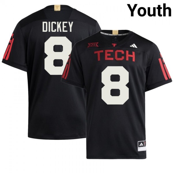 Texas Tech Raiders Cameron Dickey Stitch #8 Youth Red Black Kit-ProGear Kits