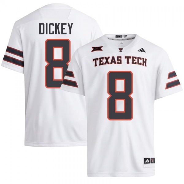 Texas Tech Raiders Cameron Dickey Stitch #8 Men Red White Apparel-ProGear Kits