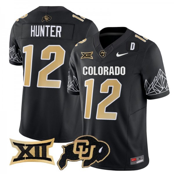 Colorado Buffaloes Travis Hunter Stitch #12 Men Black  Uniform-ProGear Kits