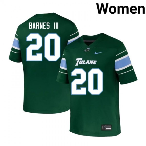 Tulane Wave Arnold Barnes III Stitch #20 Women Green Green Apparel-ProGear Kits