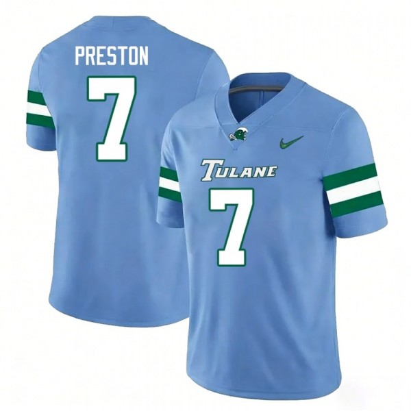 Tulane Wave Shazz Preston Stitch #7 Men Green Blue Apparel-ProGear Kits