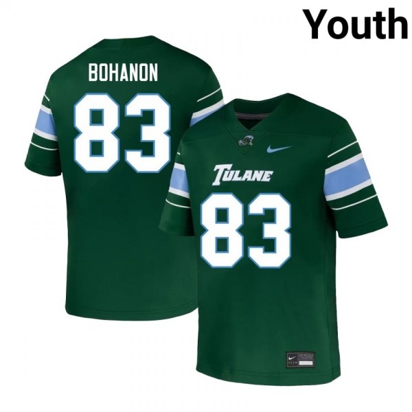 Tulane Wave Bryce Bohanon Stitch Jerseys #83 Youth Green Green Kit-ProGear Kits