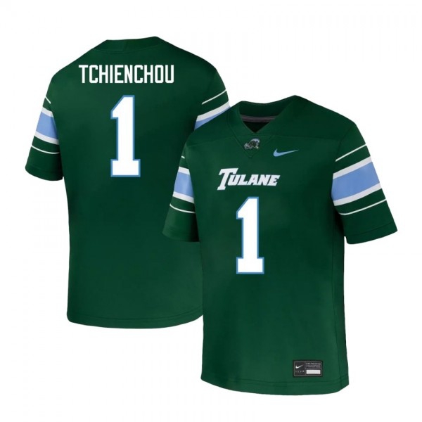 Tulane Wave Jack Tchienchou Stitch Jerseys #1 Men Green Green Uniform-ProGear Kits