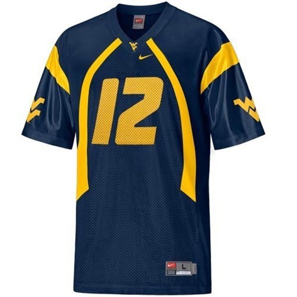 West Virginia Mountaineers Geno Smith Stitch #12 Men Blue  Apparel-ProGear Kits