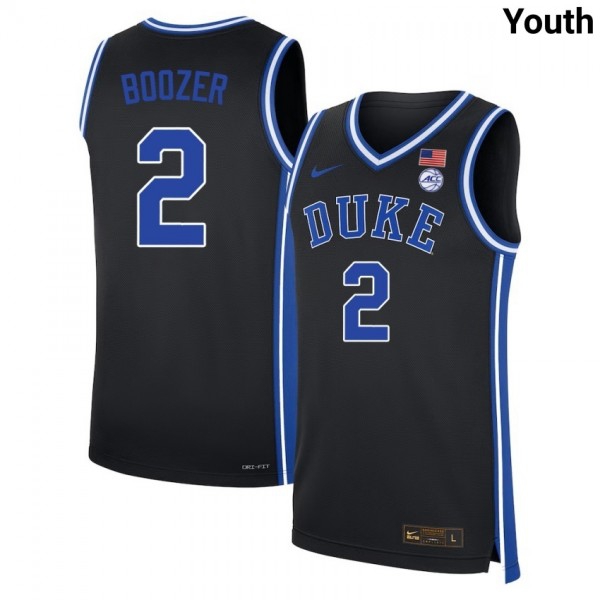 Duke Devils Cayden Boozer Stitch Jerseys #2 Youth Blue Black  Uniform-ProGear Kits