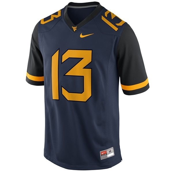 West Virginia Mountaineers Andrew Buie Stitch #13 Men Blue  Kit-ProGear Kits