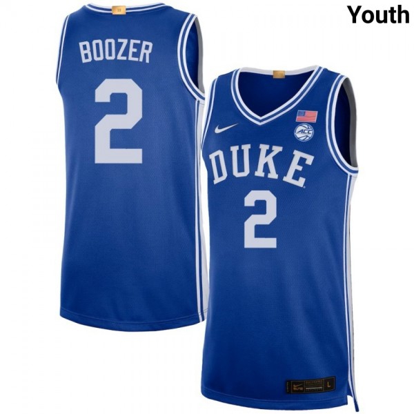 Duke Devils Cayden Boozer Stitch Jerseys #2 Youth Blue Royal  Uniform-ProGear Kits