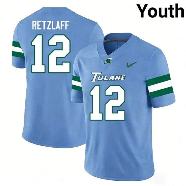 Tulane Wave Jake Retzlaff Stitch #12 Youth Green Blue Apparel-ProGear Kits
