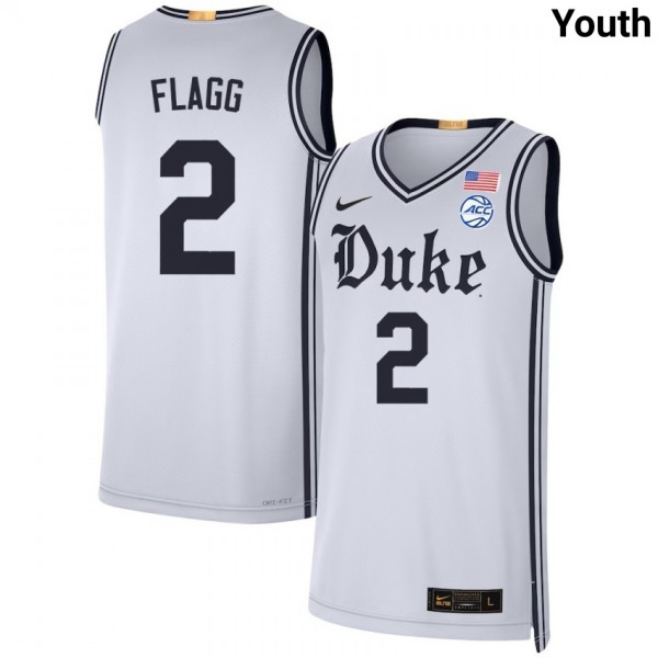Duke Devils Cooper Flagg Team Stitch #2 Youth Blue White  Apparel-ProGear Kits