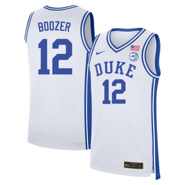 Duke Devils Cameron Boozer Stitch Jerseys #12 Men Blue White  Uniform-ProGear Kits