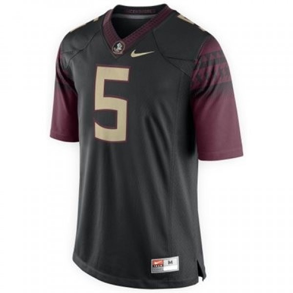2014 Florida State Seminoles Jameis Winston Stitch #5 Men Black  Apparel-ProGear Kits
