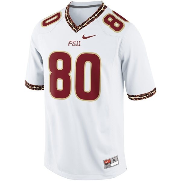 Florida State Seminoles Rashad Greene Stitch #80 Men White  Apparel (FSU)-ProGear Kits