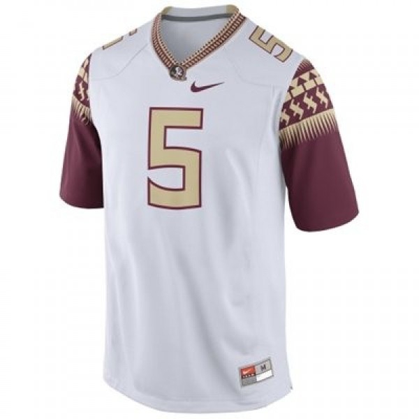 2014 Florida State Seminoles Jameis Winston #5 Youth White  Apparel (FSU)-ProGear Kits