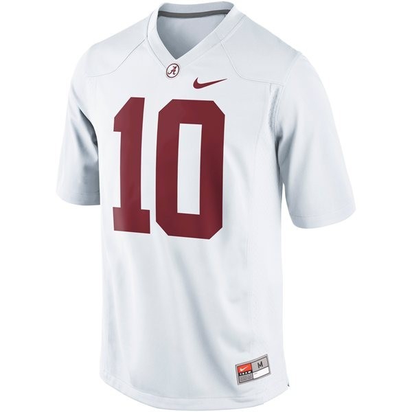 Youth(Kids) Alabama Crimson Tide A.J. McCarron #10 White  Limited Apparel-ProGear Kits