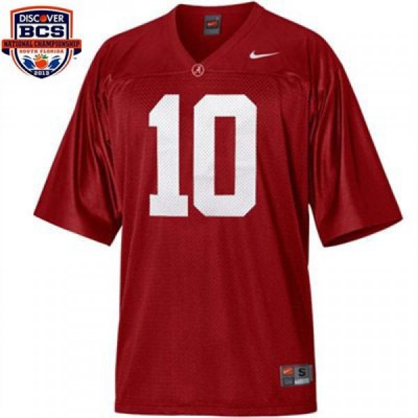 Alabama Crimson Tide A.J. McCarron BCS Bowl Patch Stitch #10 Men Red-ProGear Kits