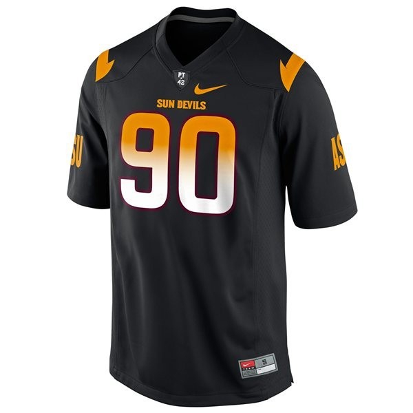 Arizona State Sun Devils Will Sutton Stitch #90 Men Black  Uniform (ASU)-ProGear Kits