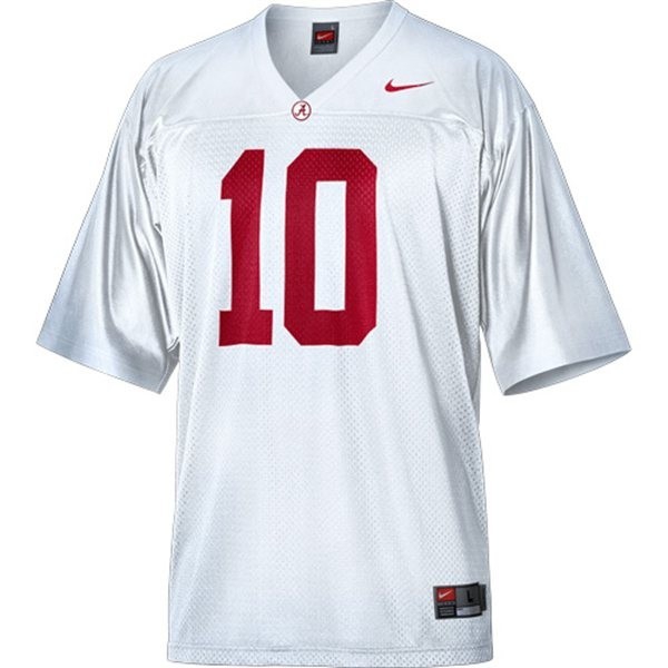 Youth(Kids) Alabama Crimson Tide A.J. McCarron #10 White  Apparel-ProGear Kits