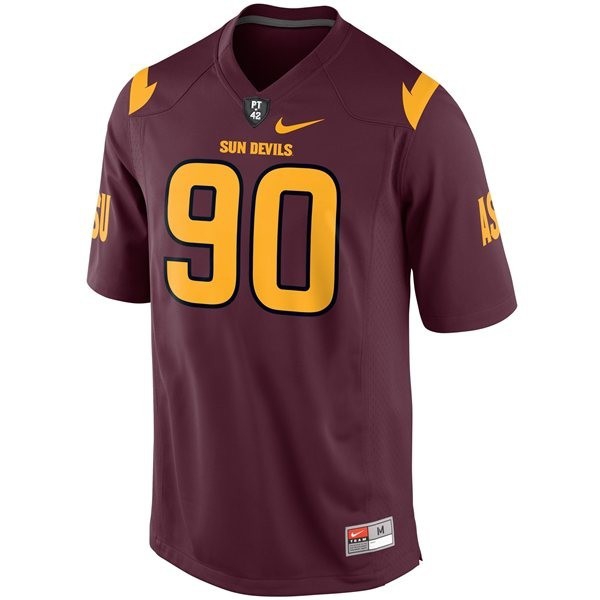 Arizona State Sun Devils Will Sutton Stitch #90 Men Red  Apparel (ASU)-ProGear Kits
