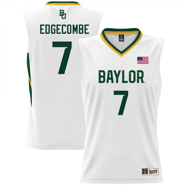 Baylor Bears VJ Edgecombe Stitch Jerseys #7 Men White  Kit-ProGear Kits