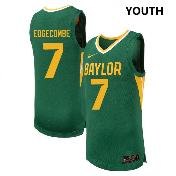 Baylor Bears VJ Edgecombe Stitch Jerseys #7 Youth Green  Uniform-ProGear Kits
