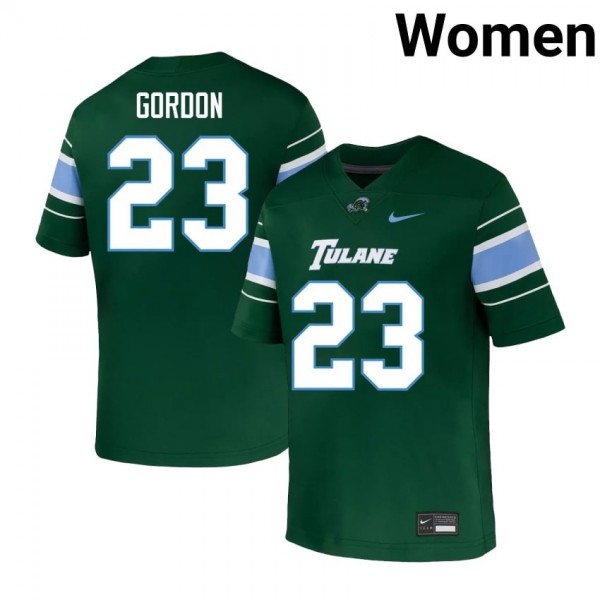 Tulane Wave Javin Gordon Stitch Jerseys #23 Women Green Green Apparel-ProGear Kits