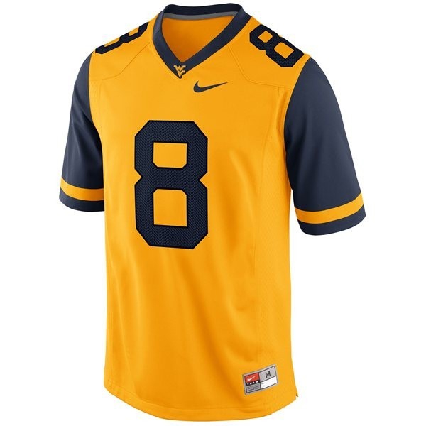 West Virginia Mountaineers Karl Joseph Stitch #8 Men Gold  Apparel-ProGear Kits