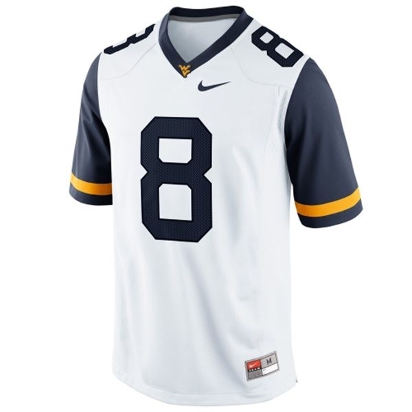 West Virginia Mountaineers Karl Joseph Stitch #8 Men White  Apparel-ProGear Kits