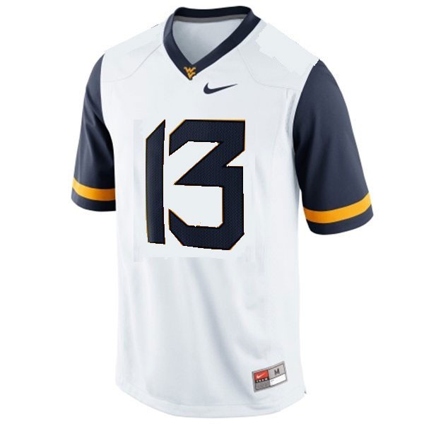 Youth(Kids) West Virginia Mountaineers Andrew Buie #13 White  Kit-ProGear Kits