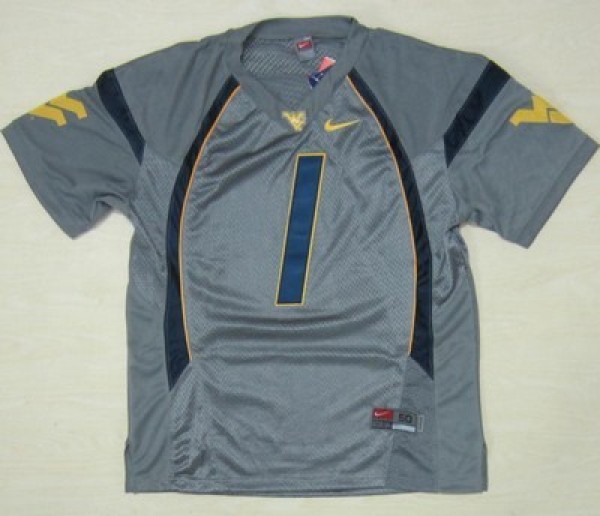 West Virginia Mountaineers Tavon Austin Stitch #1 Men Gray  Apparel-ProGear Kits