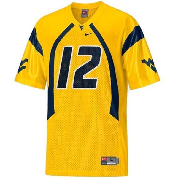 West Virginia Mountaineers Geno Smith Youth(Kids) #12 Gold  Kit-ProGear Kits