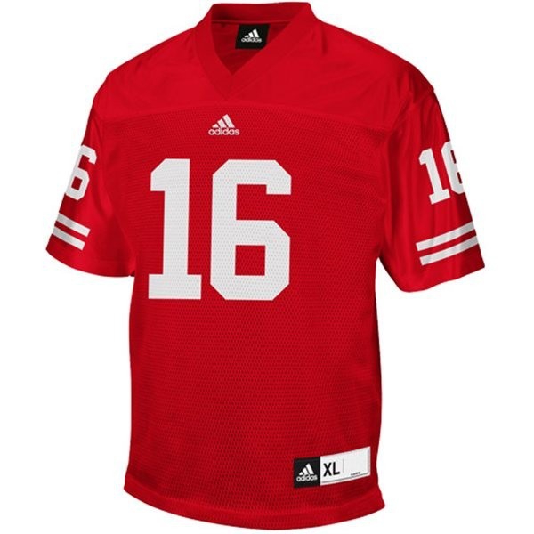 Wisconsin Badgers Russell Wilson Stitch #16 Men Red  Uniform-ProGear Kits