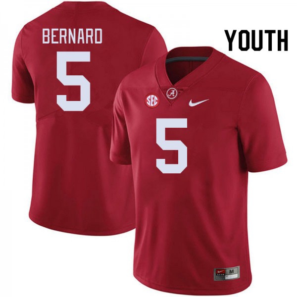 Alabama Crimson Tide Germie Bernard Crimson Stitch Jerseys #5 Youth  Uniform-ProGear Kits