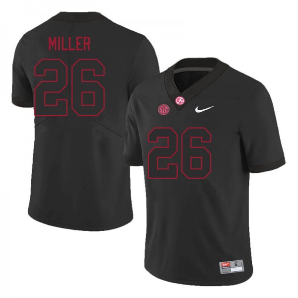 Alabama Crimson Tide Jam Miller Stitch Jerseys #26 Men Black  Apparel-ProGear Kits