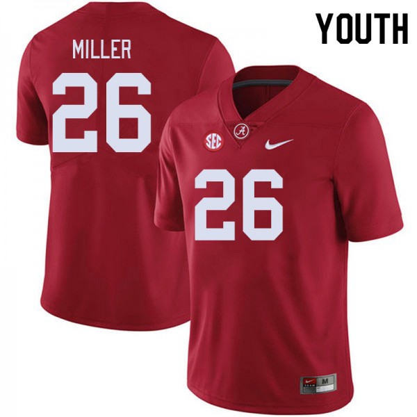 Alabama Crimson Tide Jam Miller Crimson Stitch Jerseys #26 Youth  Kit-ProGear Kits