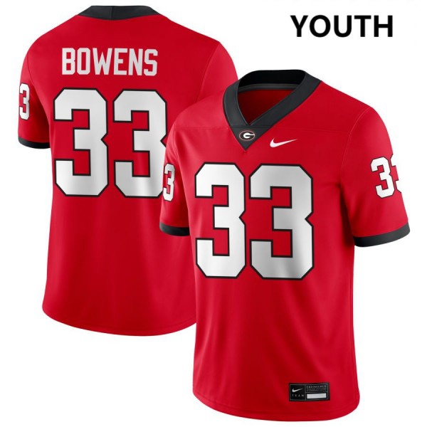 Georgia Bulldogs Chauncey Bowens Stitch #33 Youth Red  Uniform-ProGear Kits