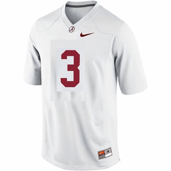 Youth(Kids) Alabama Crimson Tide Trent Richardson #3 White  Limited Kit-ProGear Kits