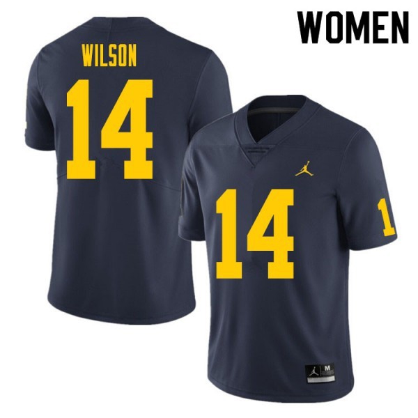 Michigan Wolverines Roman Wilson Womens Stitch Brand Jordan #14 Navy Apparel-ProGear Kits