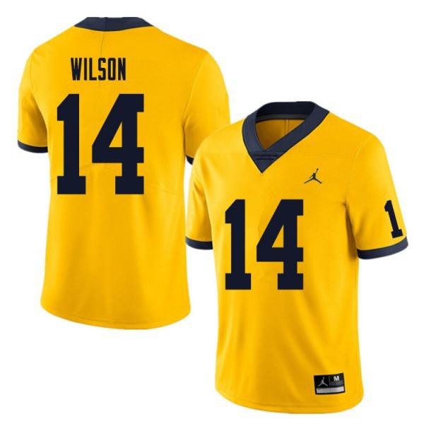 Michigan Wolverines Roman Wilson Brand Jordan #14 Men Yellow Limited Apparel-ProGear Kits